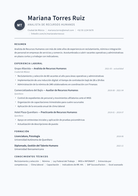 Plantilla de currículum Thesis