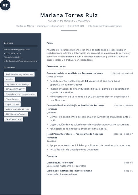 Plantilla de currículum Fold