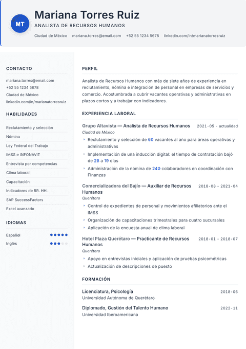 Plantilla de currículum Paper