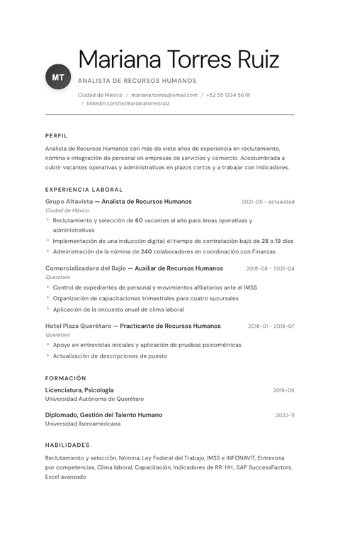 Plantilla de currículum Whisper