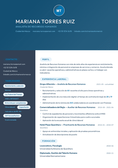 Plantilla de currículum Nexus