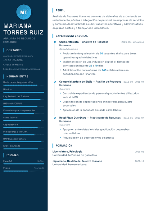 Plantilla de currículum Circuit