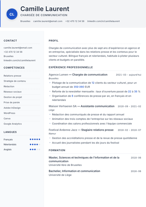 Modèle de CV Paper