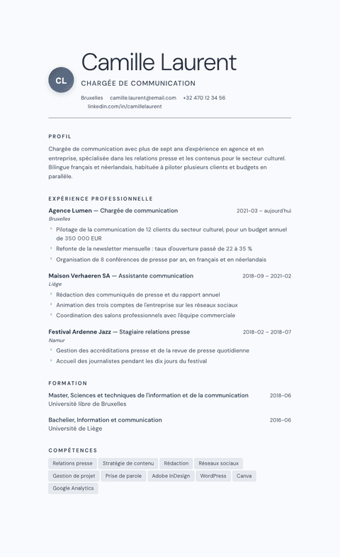 Modèle de CV Nordic