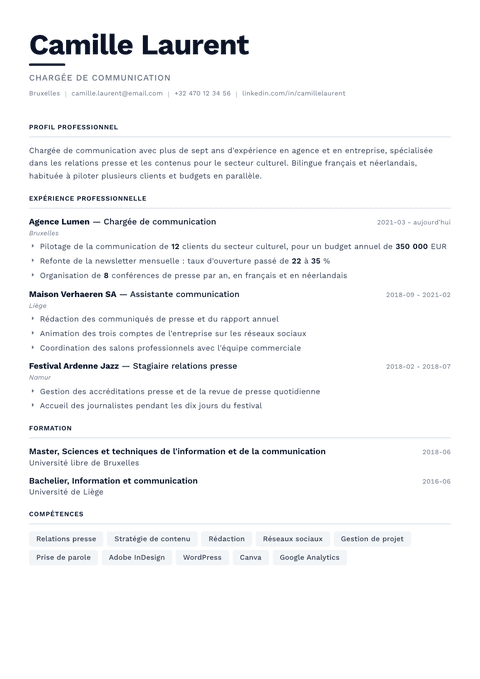 Modèle de CV Berlin