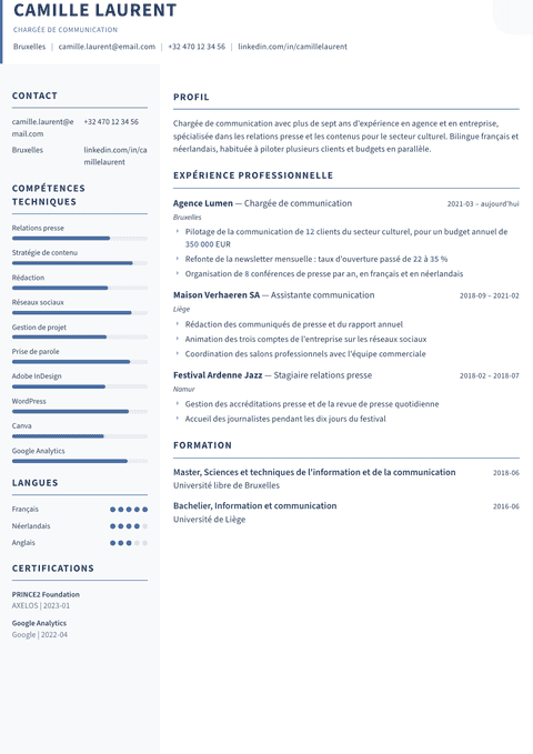 Modèle de CV Summit