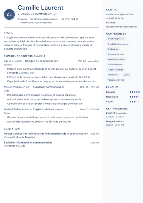 Modèle de CV Kernel