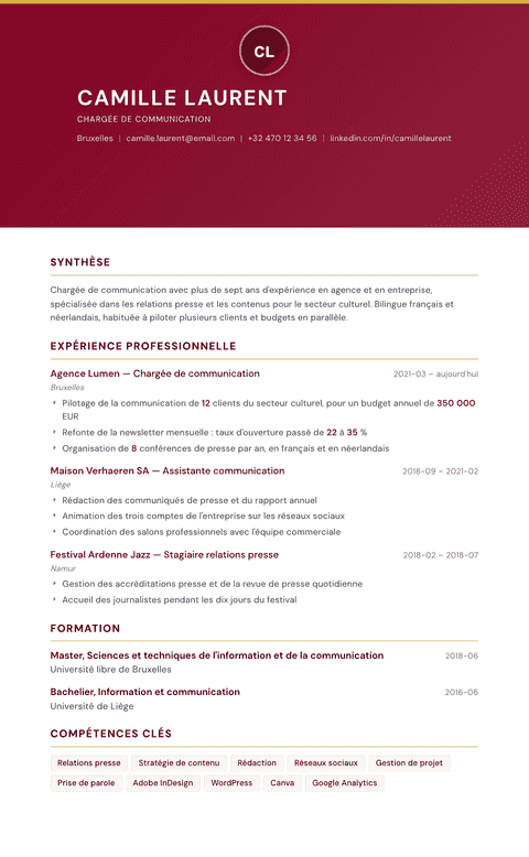 Modèle de CV Viceroy