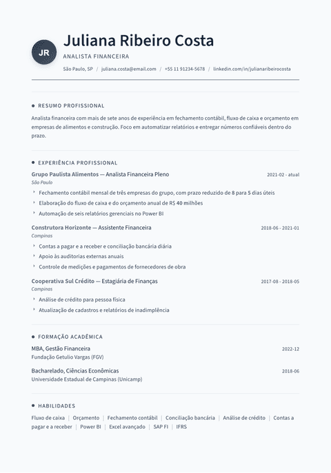 Modelo de currículo Thread
