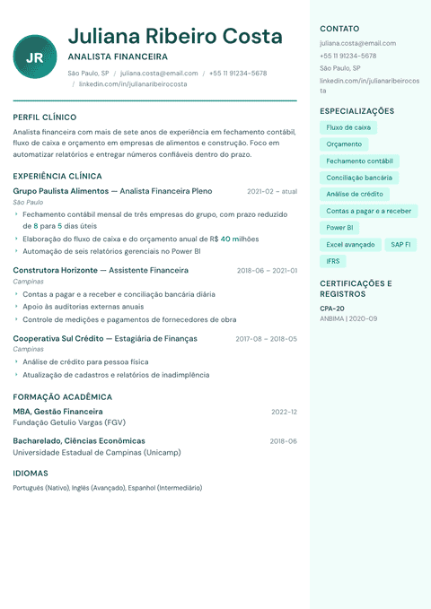 Modelo de currículo Remedy